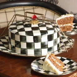 MacKenzie-Childs Courtly Check Enamel Cake Carrier* Outdoor Entertaining