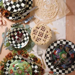 MacKenzie-Childs Courtly Check Enamel Cake Carrier* Outdoor Entertaining