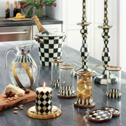 MacKenzie-Childs Courtly Check Enamel Candlestick - Large* Candles & Fragrances