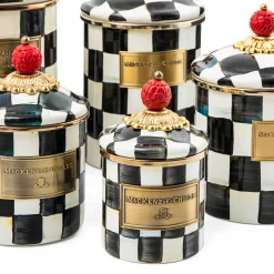 MacKenzie-Childs Courtly Check Enamel Canister - Demi* Room Accents