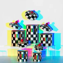 MacKenzie-Childs Courtly Check Enamel Canister - Mini* Room Accents