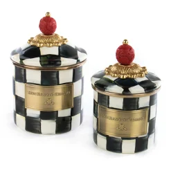 MacKenzie-Childs Courtly Check Enamel Canister - Mini* Room Accents