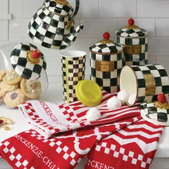 MacKenzie-Childs Courtly Check Enamel Canister - Medium* Room Accents