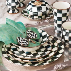 MacKenzie-Childs Courtly Check Enamel Charger/Plate* Outdoor Entertaining