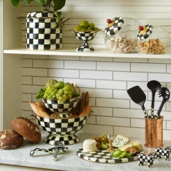 MacKenzie-Childs Courtly Check Enamel Cheese Course* Outdoor Entertaining