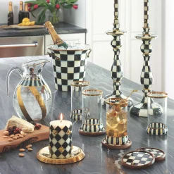 MacKenzie-Childs Courtly Check Enamel Coasters - Set Of 4* Table Accessories