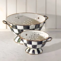 MacKenzie-Childs Courtly Check Enamel Colander - Small* Kitchen Utensils & Tools