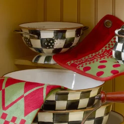 MacKenzie-Childs Courtly Check Enamel Colander - Small* Kitchen Utensils & Tools
