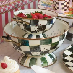 MacKenzie-Childs Courtly Check Enamel Colander - Small* Kitchen Utensils & Tools