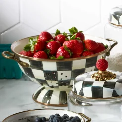 MacKenzie-Childs Courtly Check Enamel Colander - Large* Kitchen Utensils & Tools