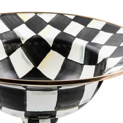MacKenzie-Childs Courtly Check Enamel Compote - Large* Outdoor Entertaining