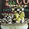MacKenzie-Childs Courtly Check Enamel Compote - Small* Outdoor Entertaining