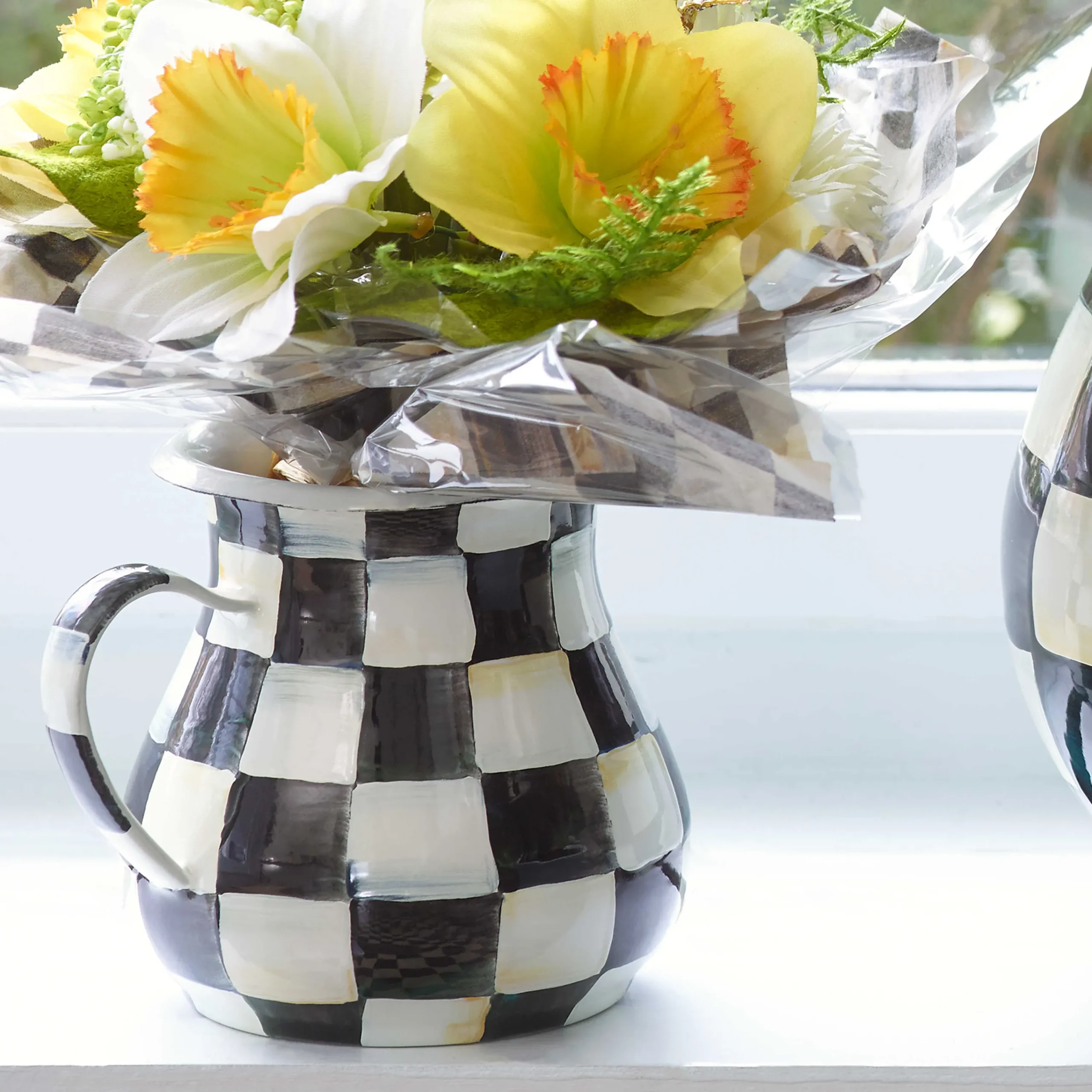 MacKenzie-Childs Courtly Check Enamel Creamer* Outdoor Entertaining