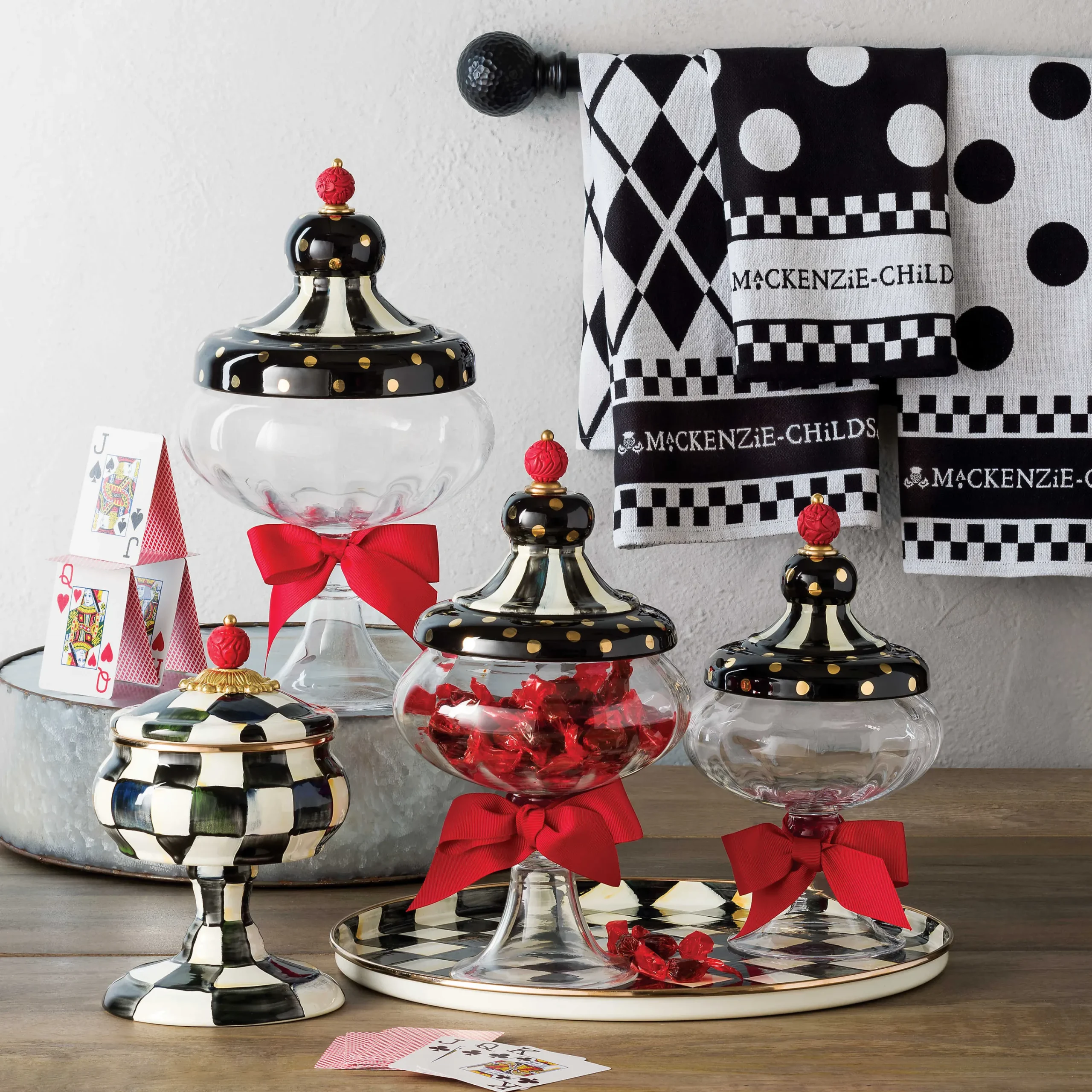 MacKenzie-Childs Courtly Check Enamel Curiosity Pot* Bed & Bath