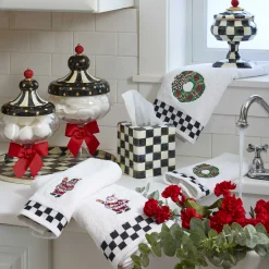 MacKenzie-Childs Courtly Check Enamel Curiosity Pot* Bed & Bath