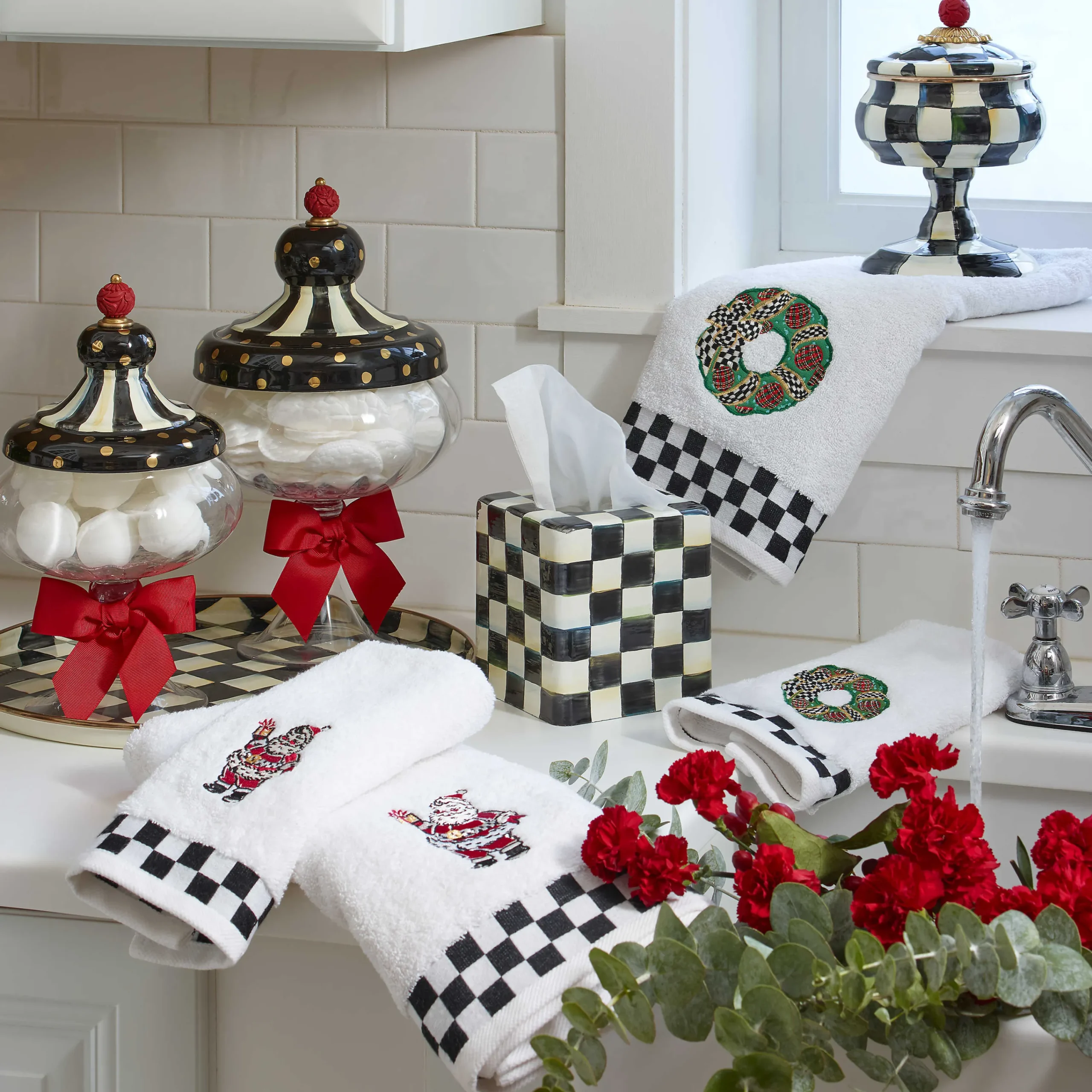 MacKenzie-Childs Courtly Check Enamel Curiosity Pot* Bed & Bath