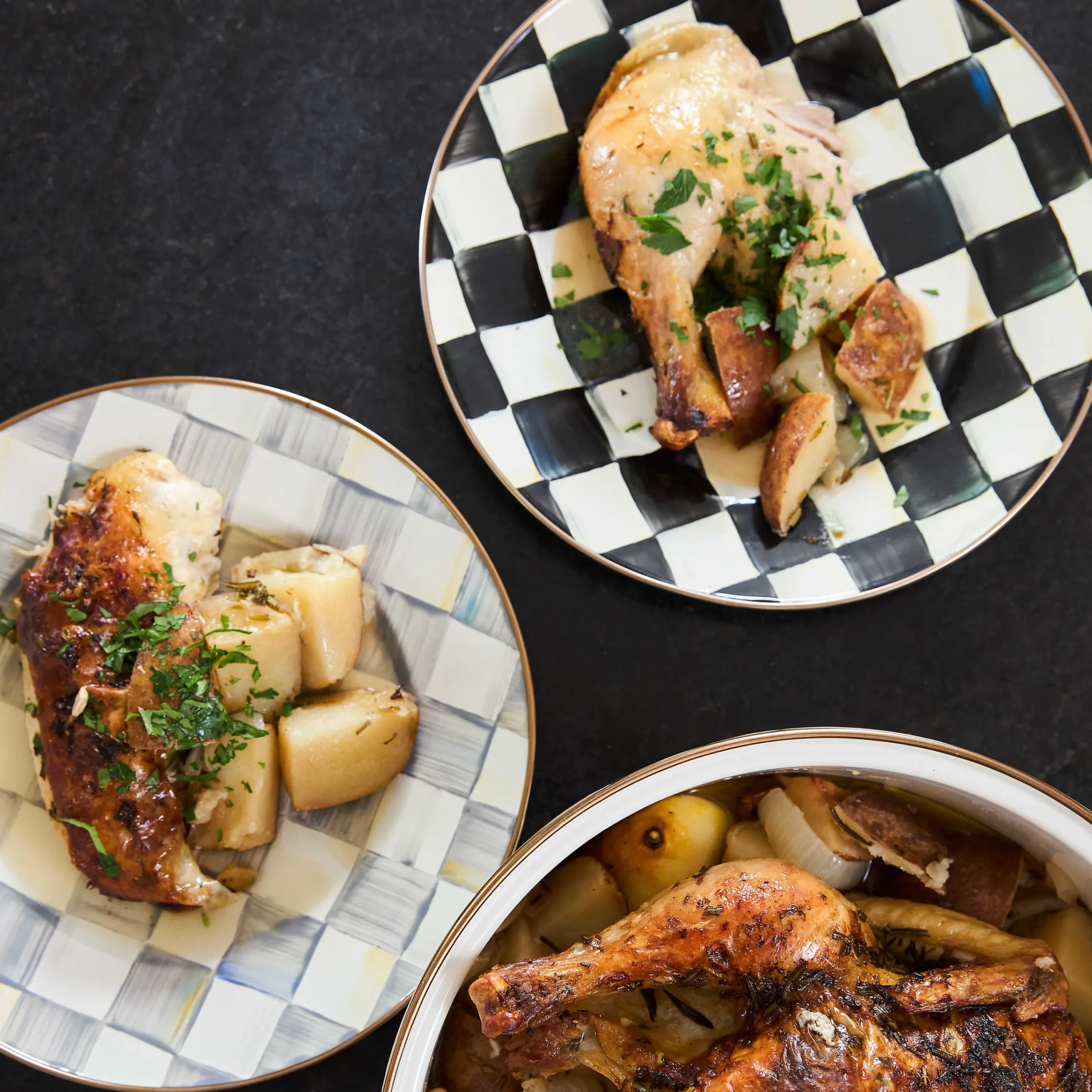 MacKenzie-Childs Courtly Check Enamel Dinner Plate* Outdoor Entertaining