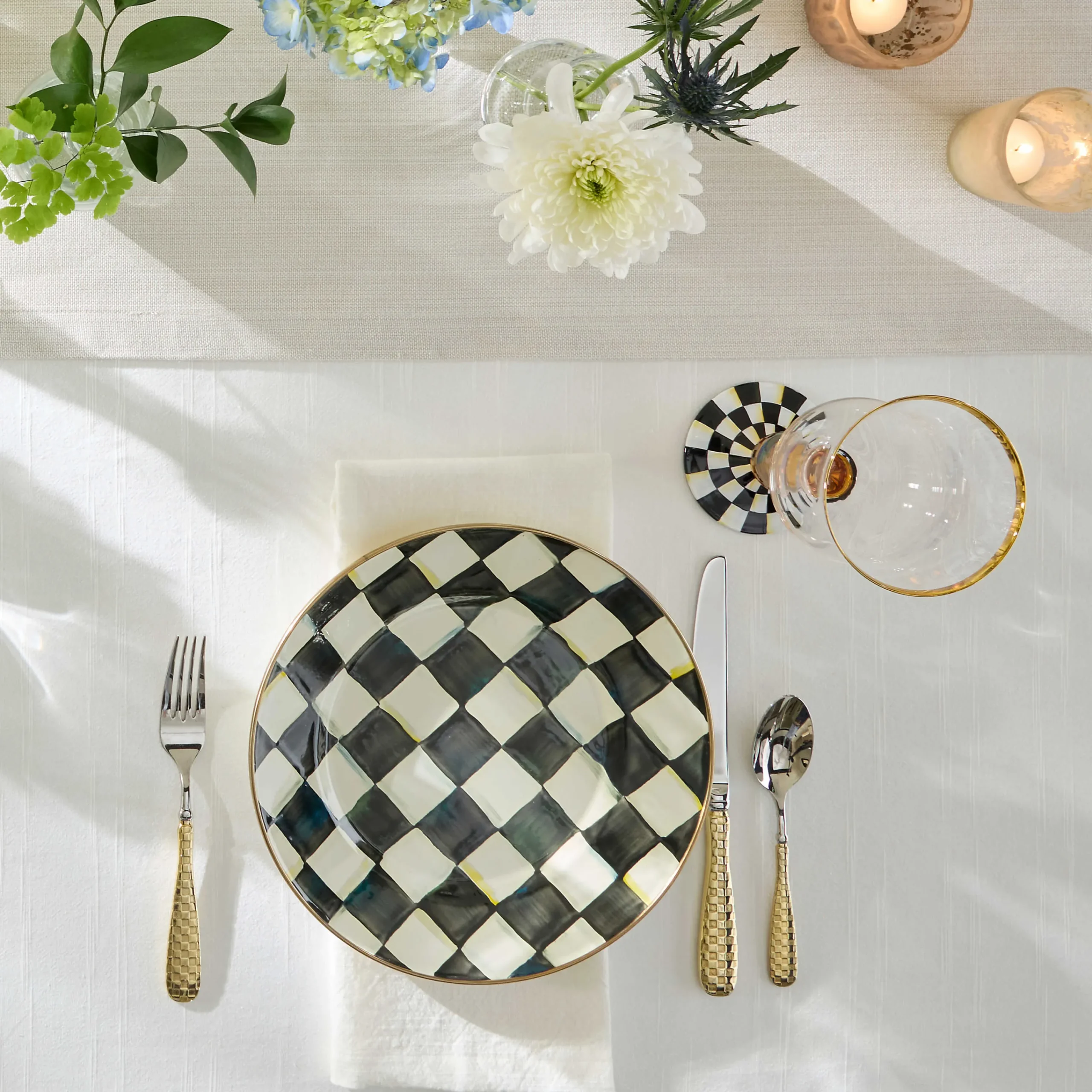 MacKenzie-Childs Courtly Check Enamel Dinner Plate* Outdoor Entertaining