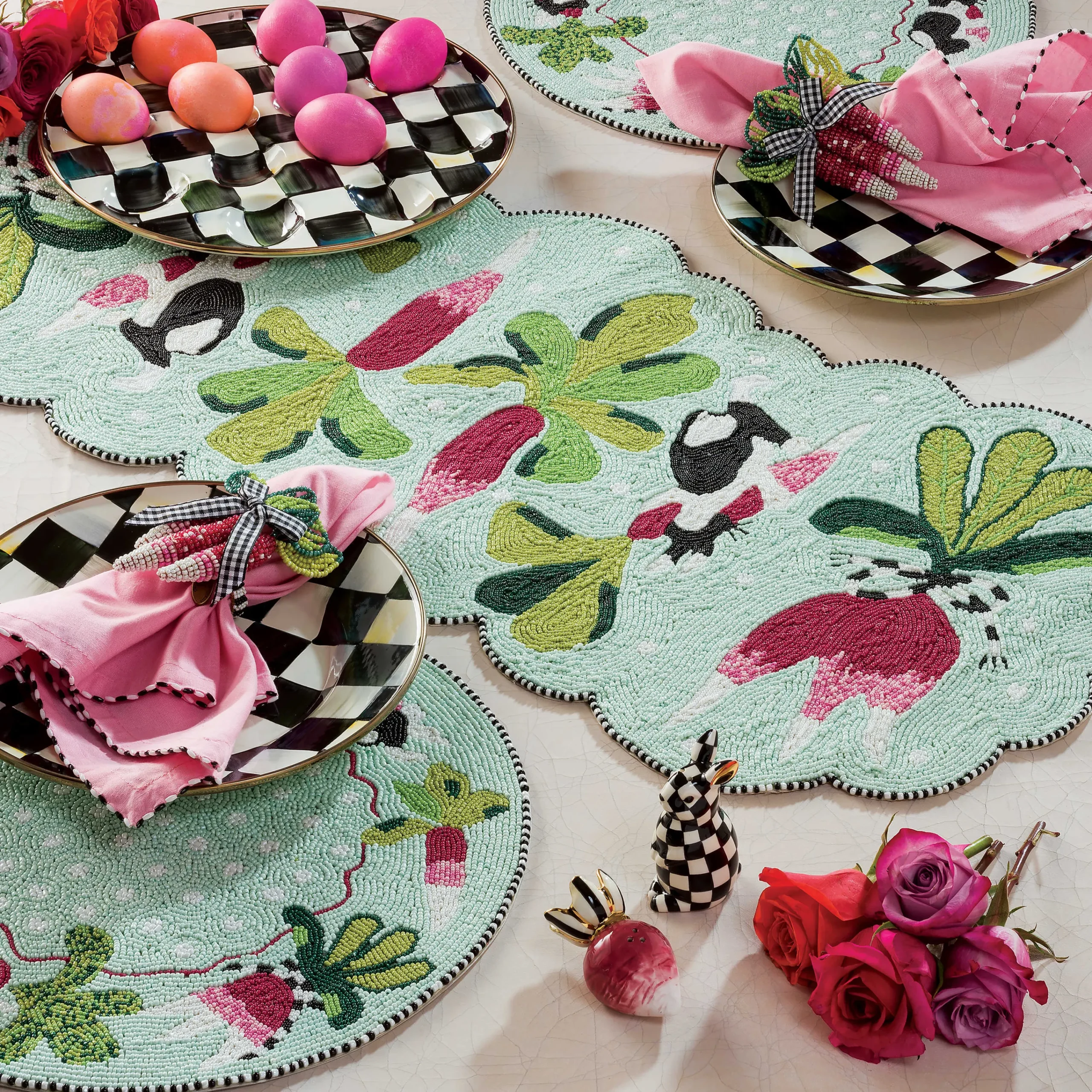 MacKenzie-Childs Courtly Check Enamel Egg Plate* Outdoor Entertaining