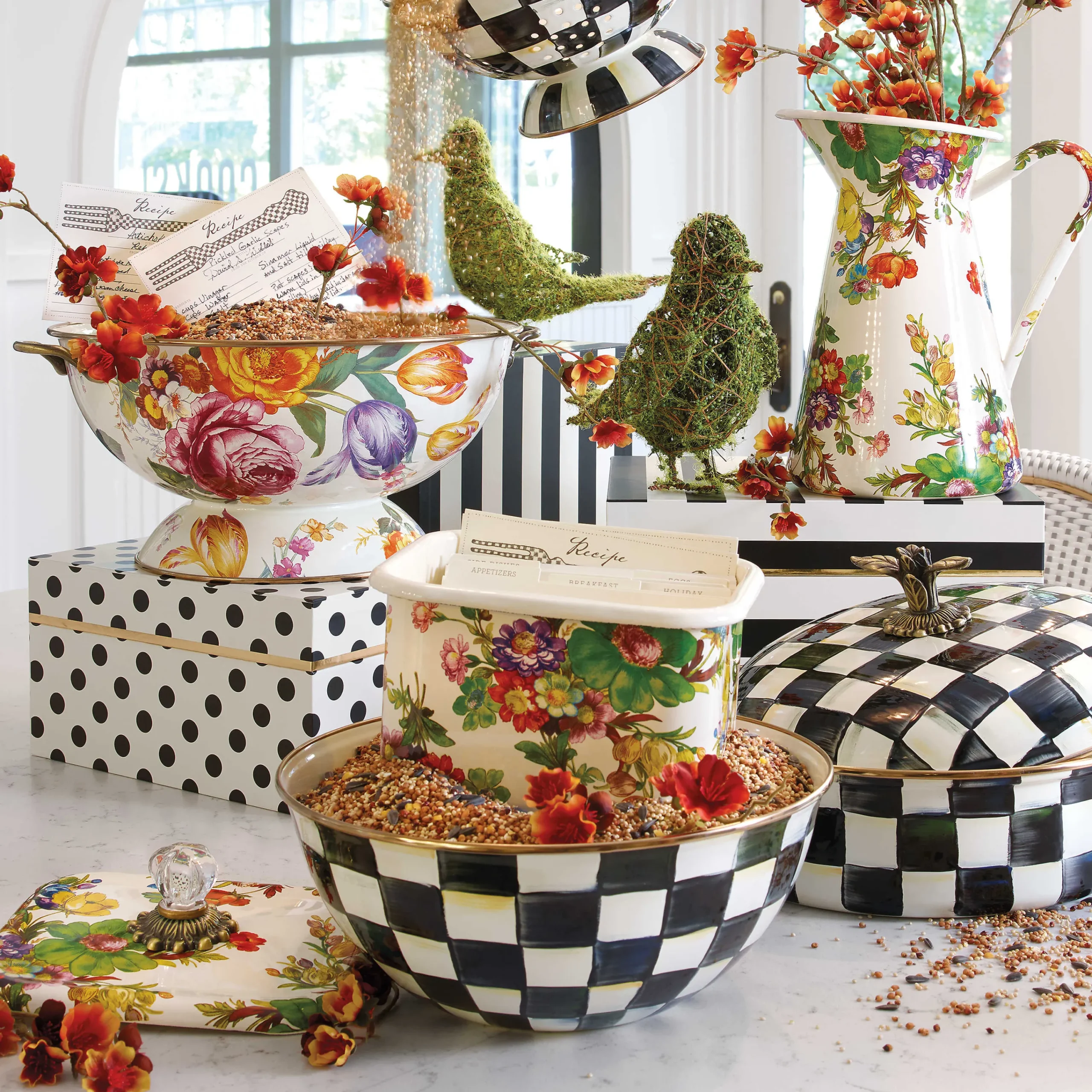 MacKenzie-Childs Courtly Check Enamel Everyday Bowl - Large* Serveware