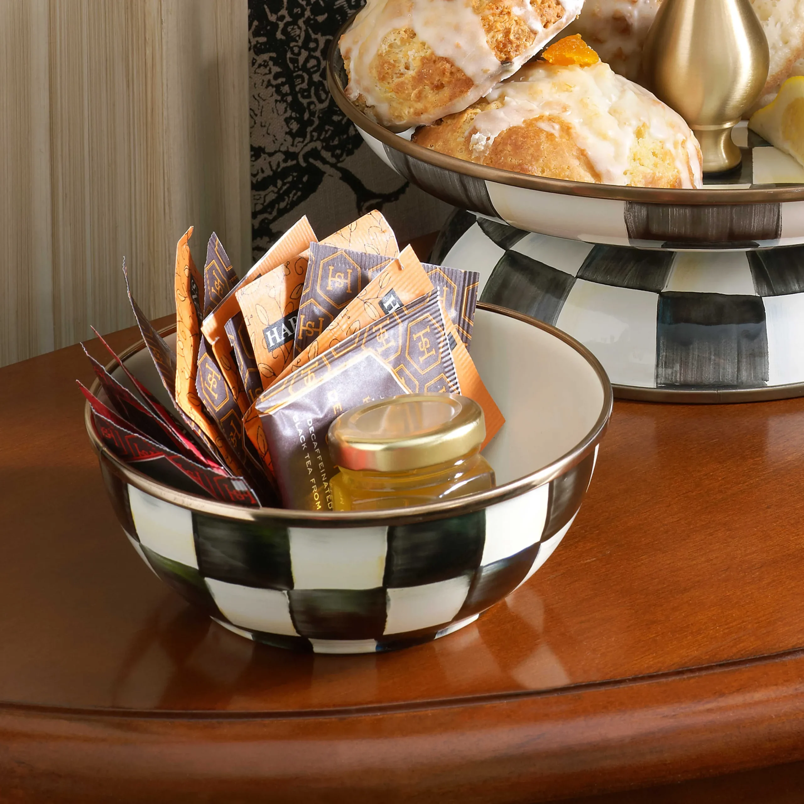 MacKenzie-Childs Courtly Check Enamel Everyday Bowl* Outdoor Entertaining