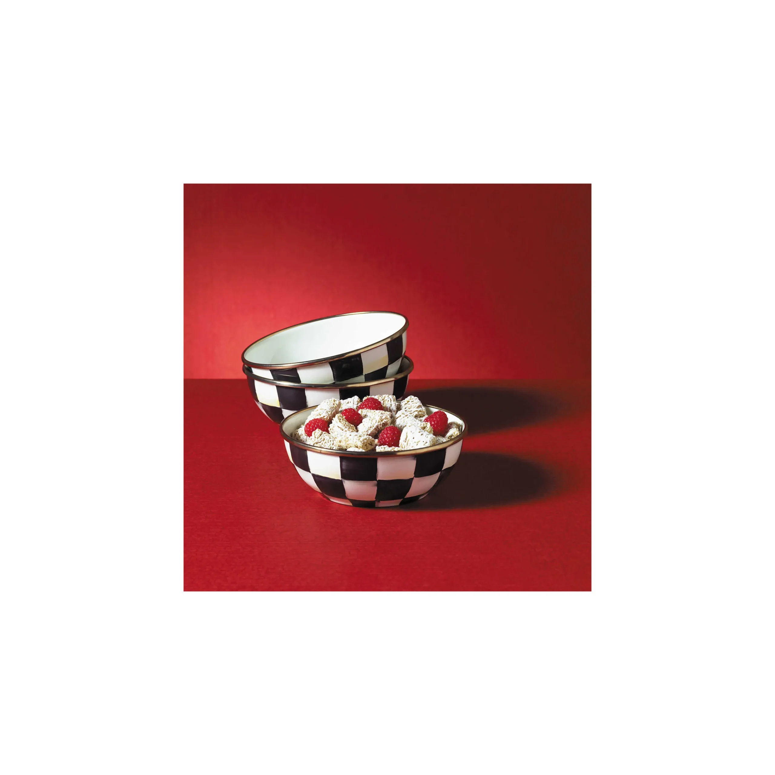 MacKenzie-Childs Courtly Check Enamel Everyday Bowl* Outdoor Entertaining