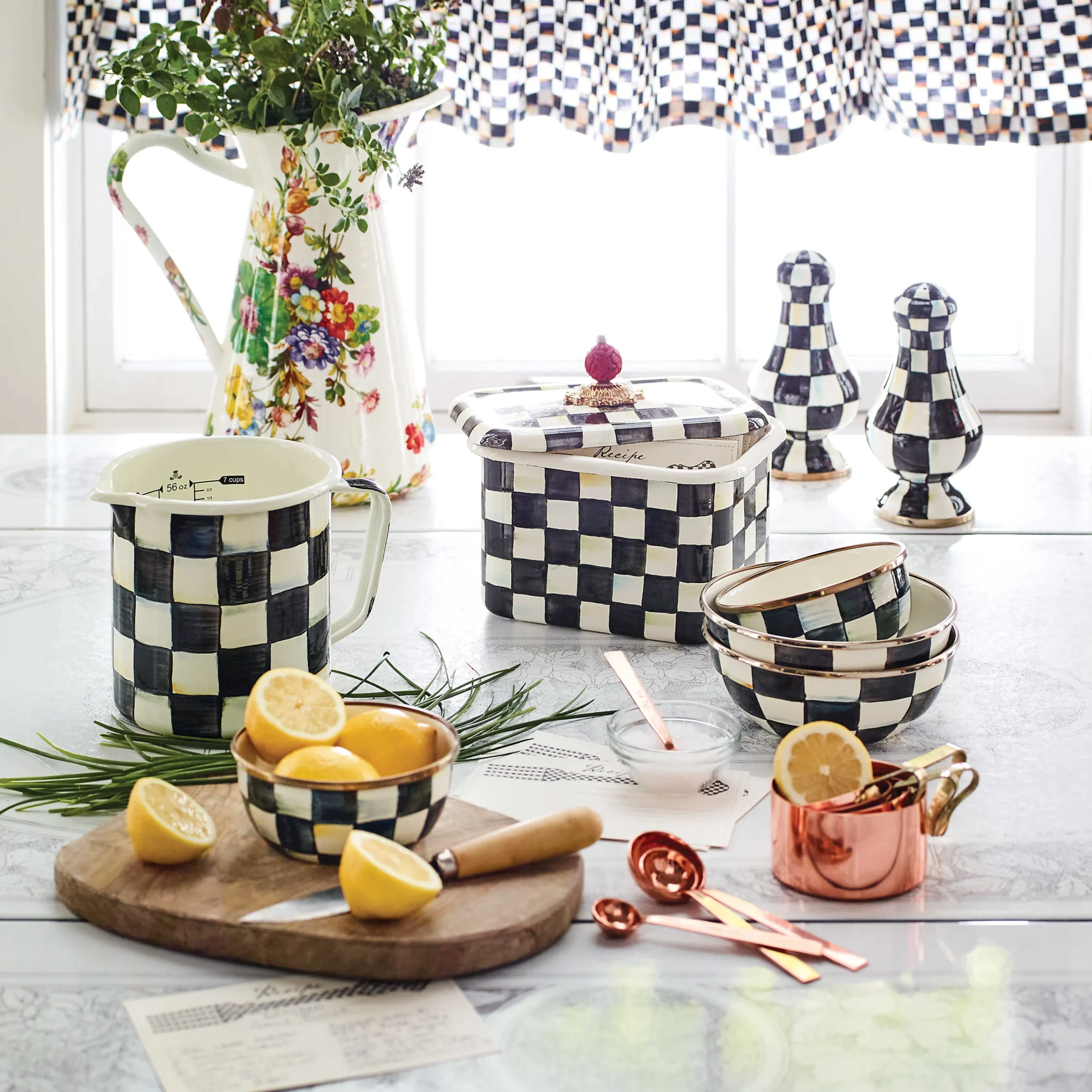 MacKenzie-Childs Courtly Check Enamel Everyday Bowl* Outdoor Entertaining