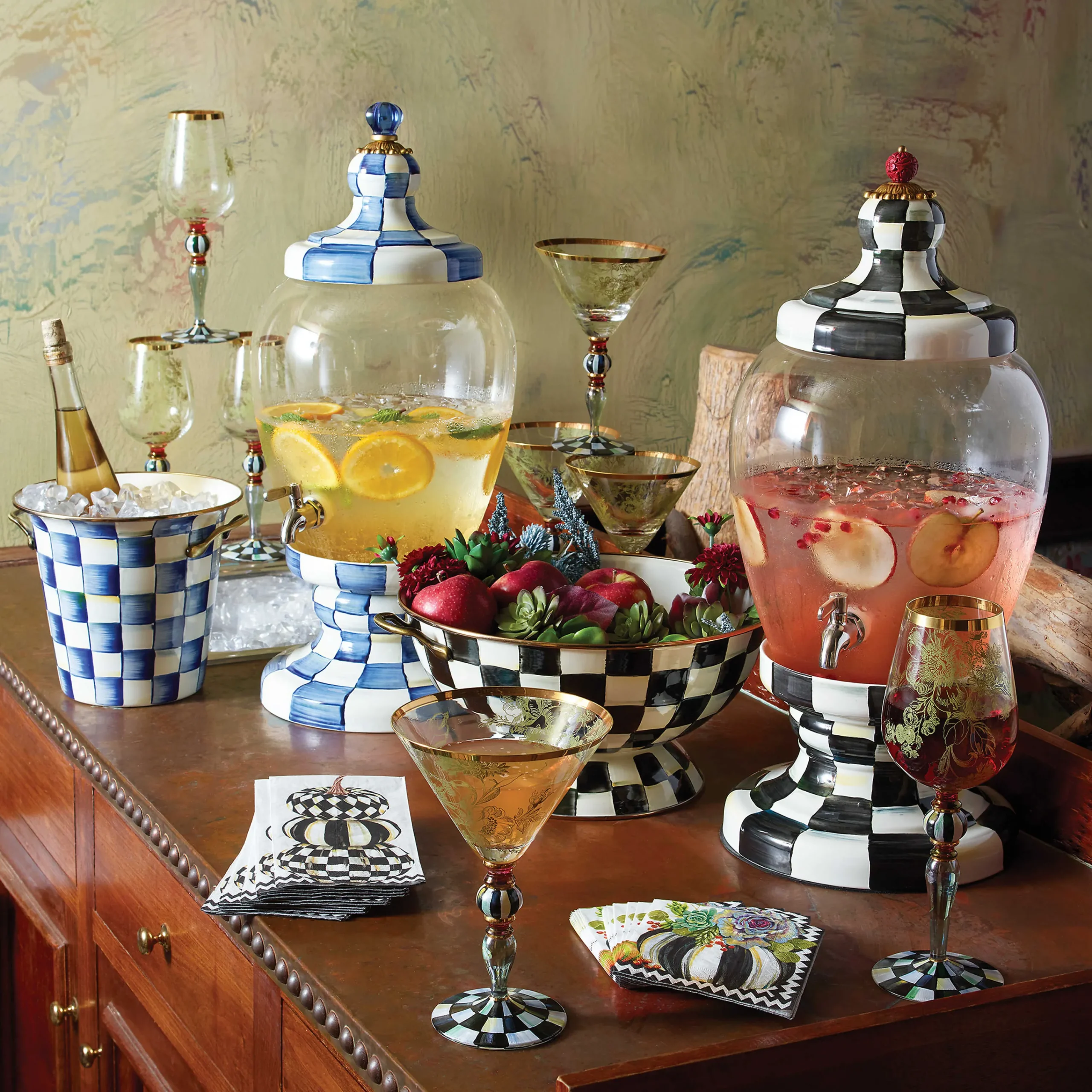 MacKenzie-Childs Courtly Check Enamel Everything Bowl* Outdoor Entertaining