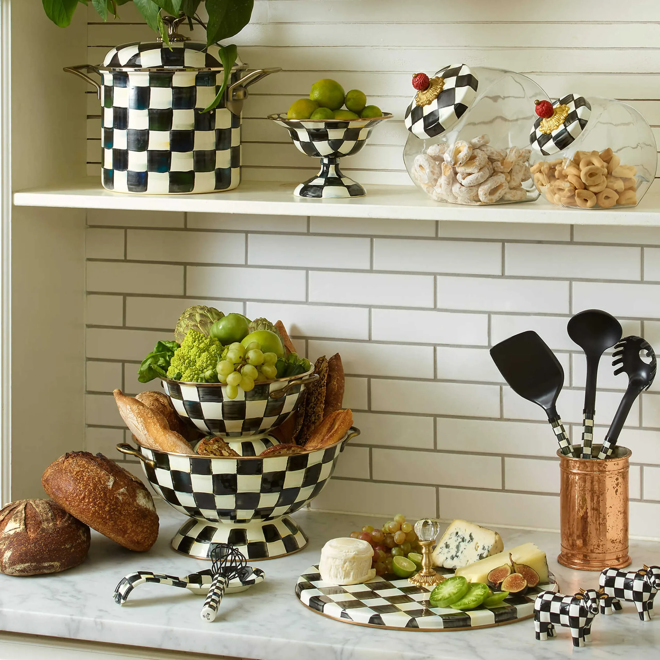 MacKenzie-Childs Courtly Check Enamel Everything Bowl* Outdoor Entertaining