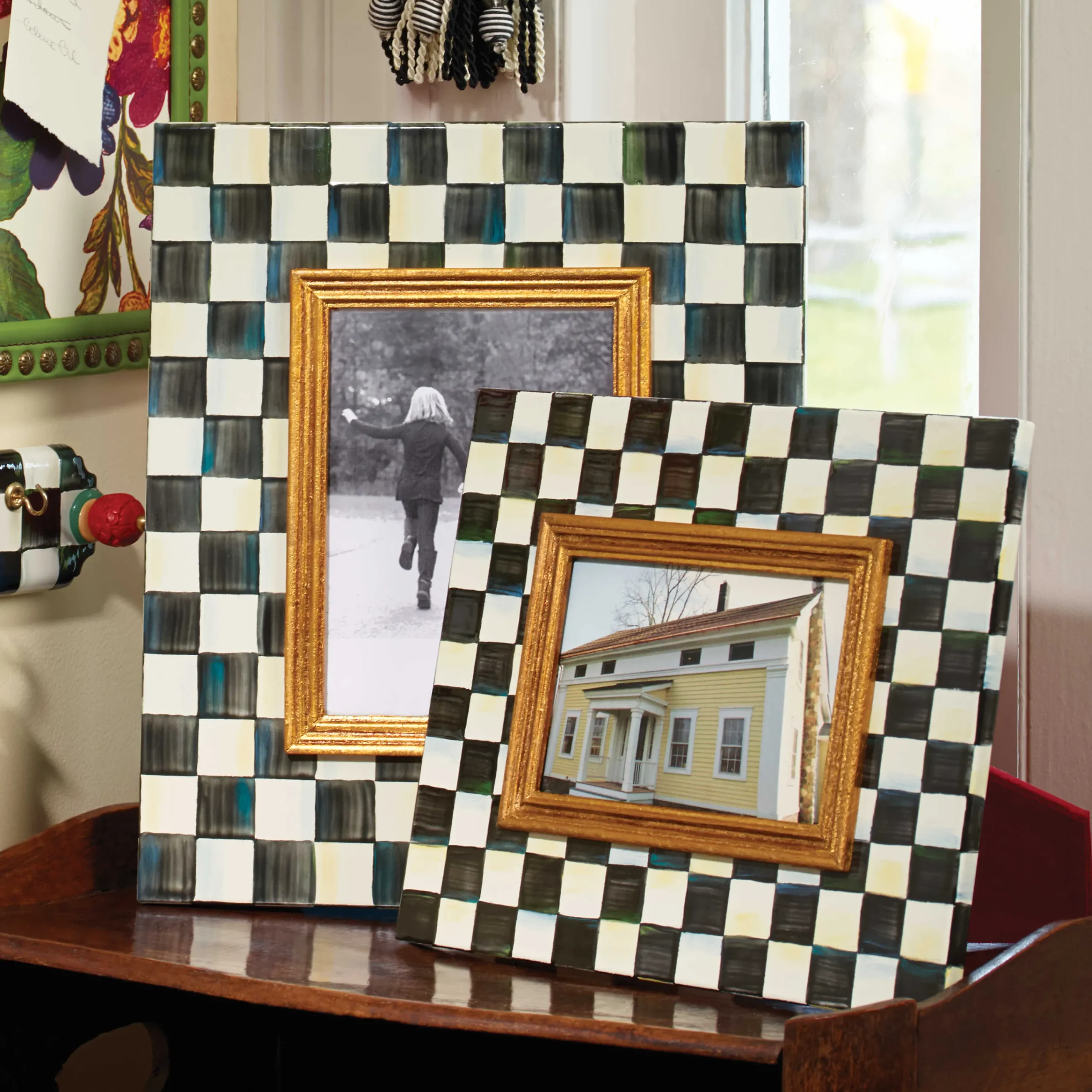 MacKenzie-Childs Courtly Check Enamel Frame - 4" X 6"* Room Accents