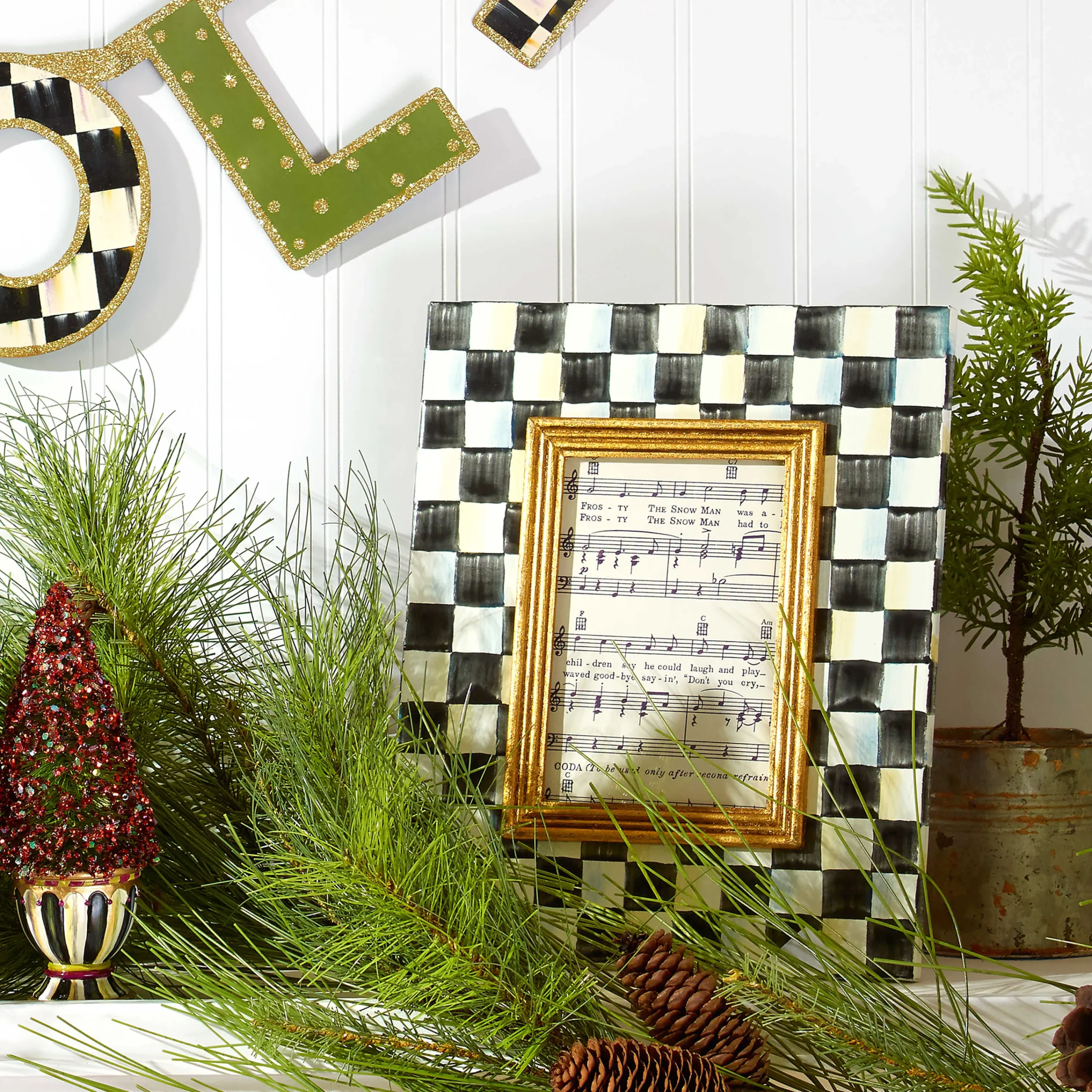 MacKenzie-Childs Courtly Check Enamel Frame - 4" X 6"* Room Accents