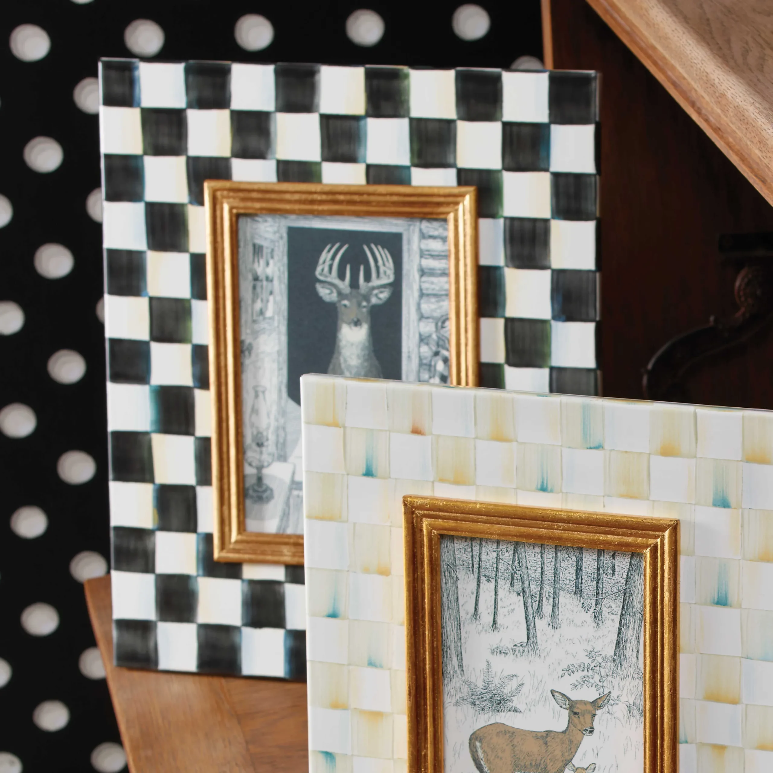 MacKenzie-Childs Courtly Check Enamel Frame - 5" X 7"* Room Accents