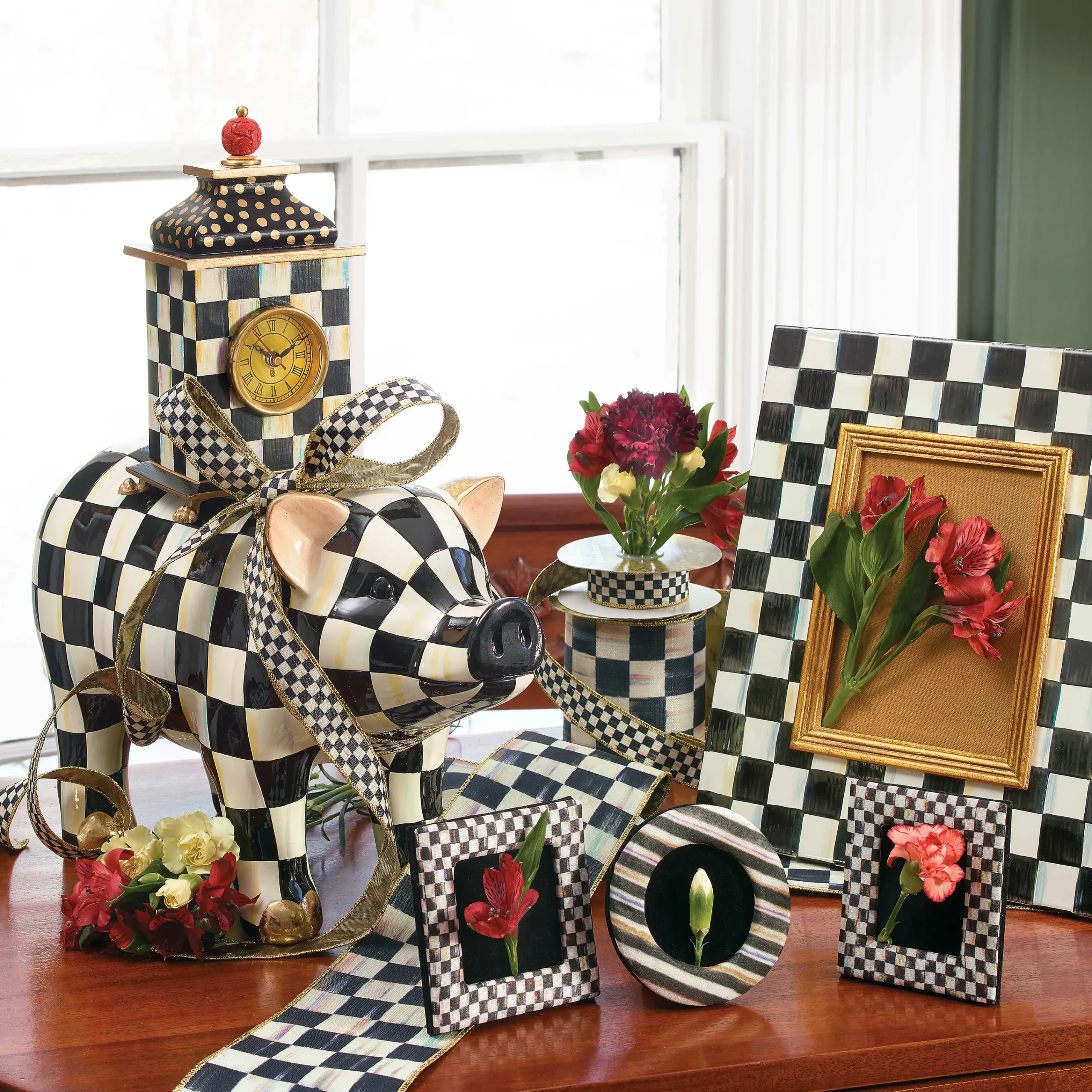 MacKenzie-Childs Courtly Check Enamel Frame - 5" X 7"* Room Accents