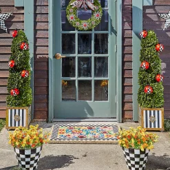 MacKenzie-Childs Courtly Check Enamel Garden Pot - Extra Large* Pots & Planters