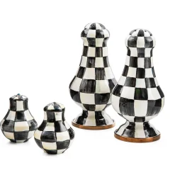 MacKenzie-Childs Courtly Check Enamel Large Salt & Pepper Shakers* Outdoor Entertaining
