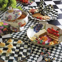 MacKenzie-Childs Courtly Check Enamel Large Salt & Pepper Shakers* Outdoor Entertaining