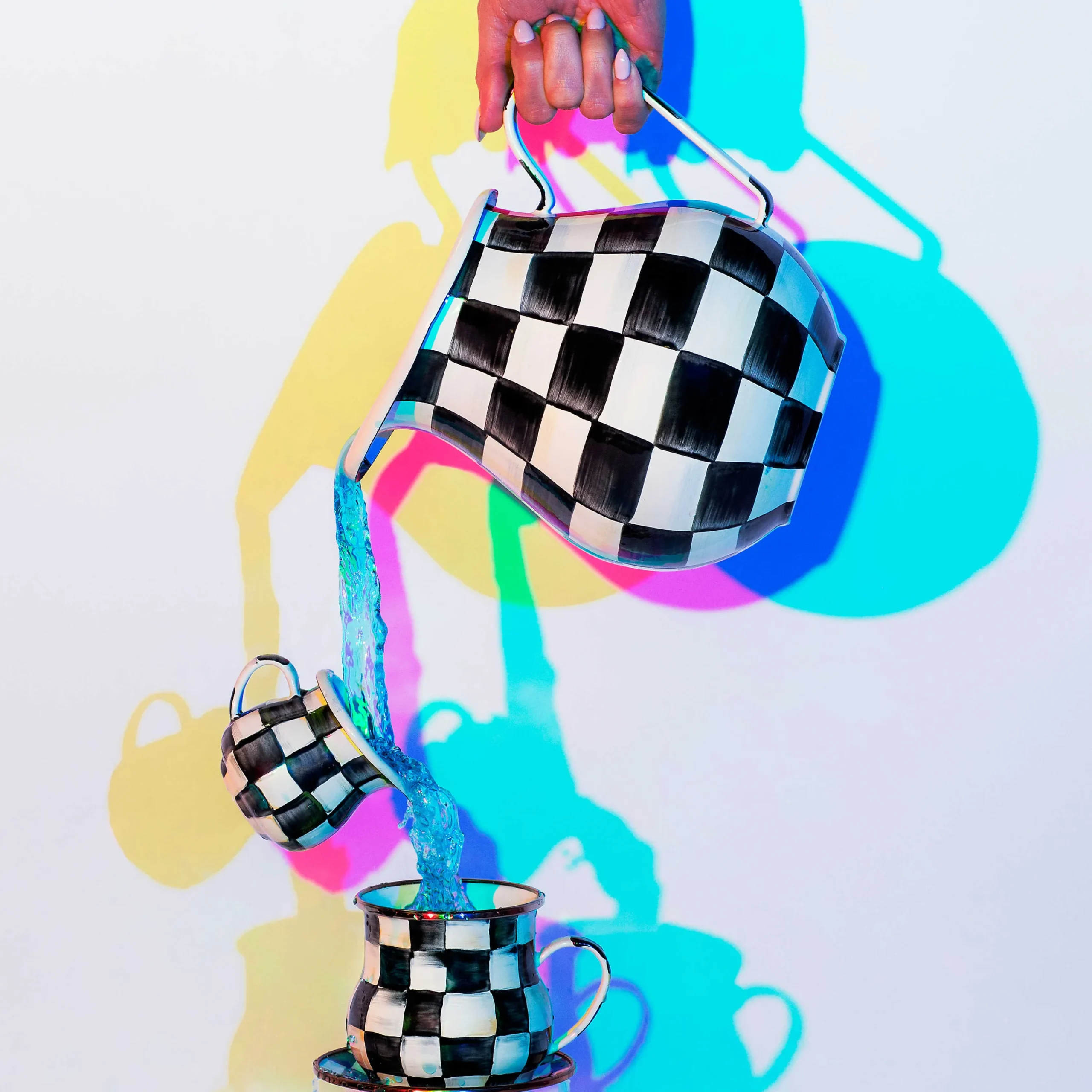 MacKenzie-Childs Courtly Check Enamel Little Creamer* Outdoor Entertaining