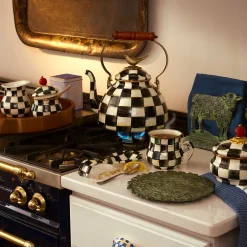 MacKenzie-Childs Courtly Check Enamel Mug* Outdoor Entertaining