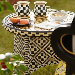 MacKenzie-Childs Courtly Check Enamel Mug* Outdoor Entertaining