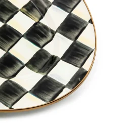 MacKenzie-Childs Courtly Check Enamel Oval Platter - Small* Outdoor Entertaining