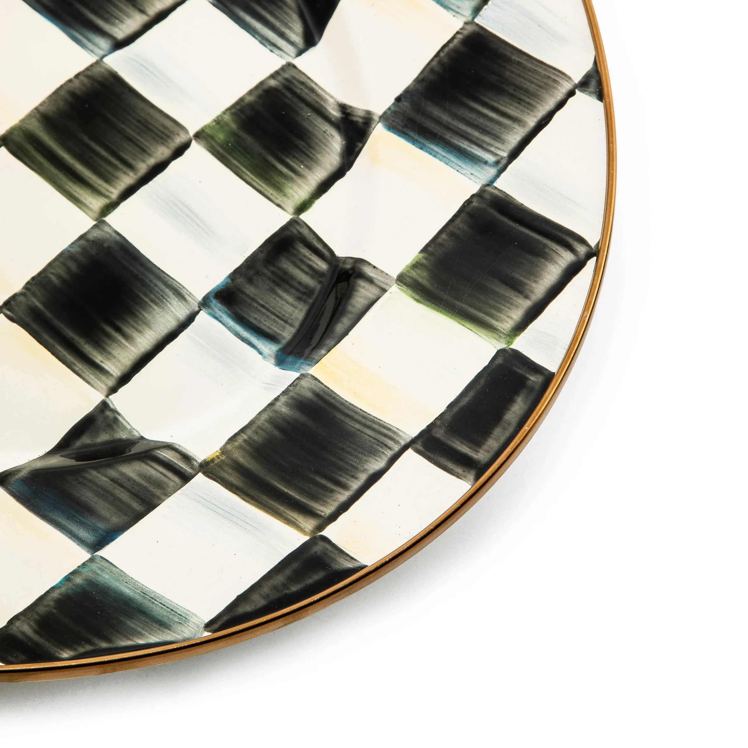 MacKenzie-Childs Courtly Check Enamel Oval Platter - Medium* Outdoor Entertaining