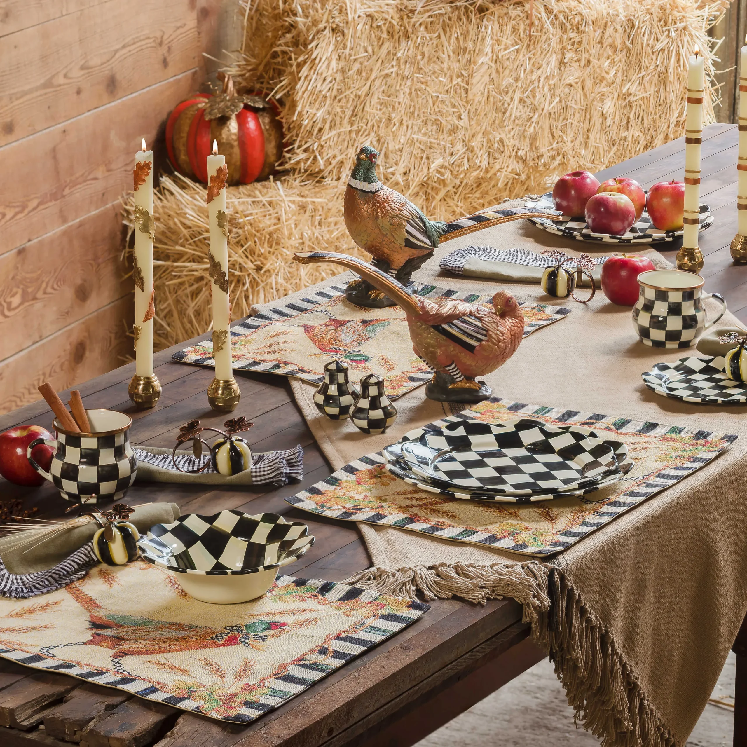 MacKenzie-Childs Courtly Check Enamel Petal Salad/Dessert Plate* Outdoor Entertaining