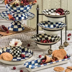 MacKenzie-Childs Courtly Check Enamel Pinch Bowl* Outdoor Entertaining