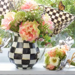 MacKenzie-Childs Courtly Check Enamel Pitcher* Outdoor Entertaining