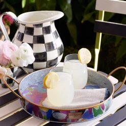 MacKenzie-Childs Courtly Check Enamel Pitcher* Outdoor Entertaining
