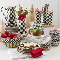 MacKenzie-Childs Courtly Check Enamel Practical Pitcher - Large* Outdoor Entertaining