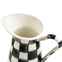 MacKenzie-Childs Courtly Check Enamel Practical Pitcher - Medium* Outdoor Entertaining