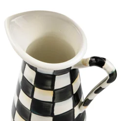 MacKenzie-Childs Courtly Check Enamel Practical Pitcher - Small* Outdoor Entertaining