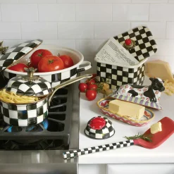 MacKenzie-Childs Courtly Check Enamel Recipe Box* Kitchen Storage & Organization