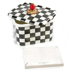 MacKenzie-Childs Courtly Check Enamel Recipe Box* Kitchen Storage & Organization